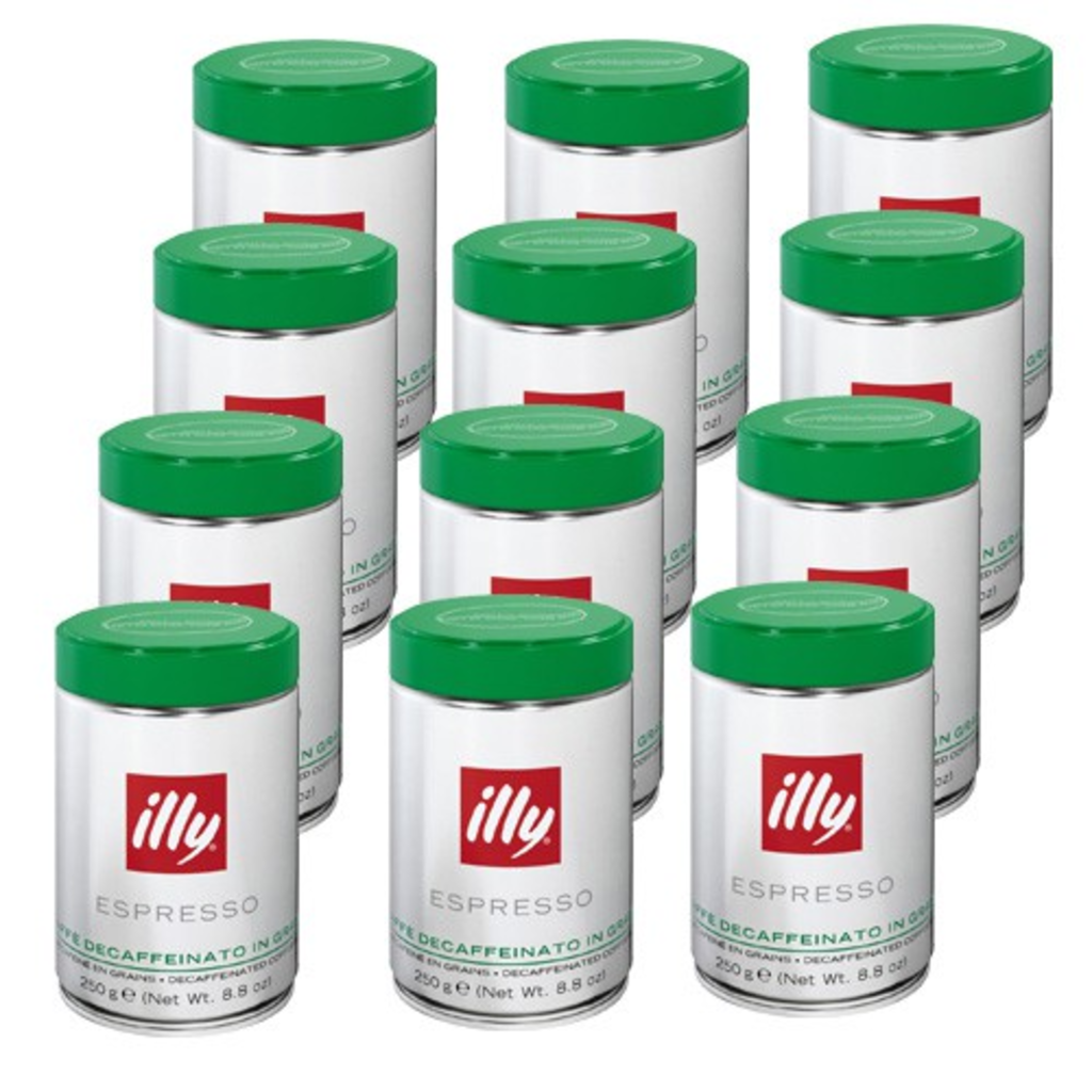 illy Koffiebonen Cafeïnevrij 12 blikken
