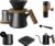 DHPO Koffie Set Aurora XL – Zwart – H17 x Ø10 – Hooggebakken Keramiek – RVS – Dubbelwandig – Druppelloze tuit – Verse Koffiemaker – Cafetiere – Percolator – Zet 3 kopjes verse…
