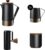 DHPO Koffie Set Duke XL – Zwart – H20 x Ø10 – Hooggebakken Keramiek – RVS – Dubbelwandig – Druppelloze tuit – Verse Koffiemaker – Cafetiere – Percolator – Zet 3 kopjes verse…
