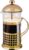 Kookpro – French Press 1000 ML – 7 kops – French Press / Cafetiere 1000 ML Borosilicaatglas – Koffie & Thee maker – Goud Metaal Glas